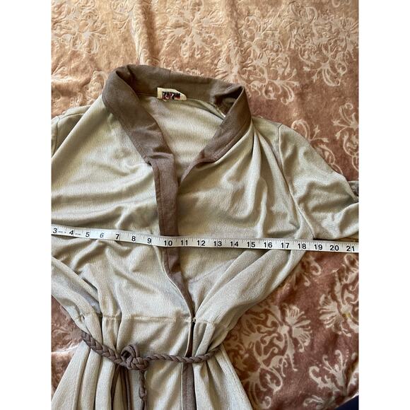 Vintage 70s luxe sparkle true wrap midi party dress size small - Picture 5 of 6